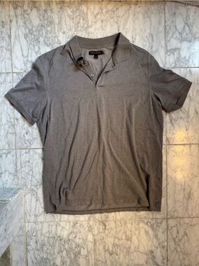 Banana Republic Men's Polo Shirt - Gray